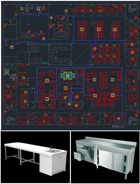 Acondicionamiento de mesas de trabajo para laboratorio